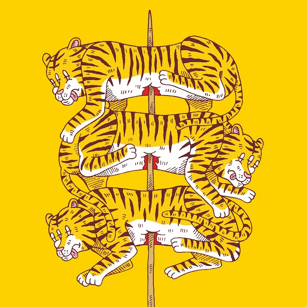 illustration of dead tigers solidarity