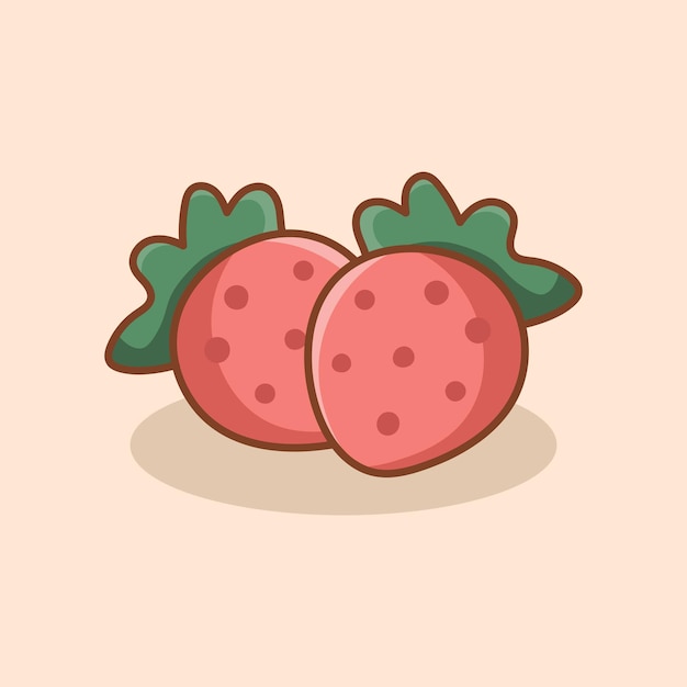 Illustration of Delicious Doodle Strawberry