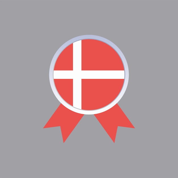 Illustration of Denmark flag Template