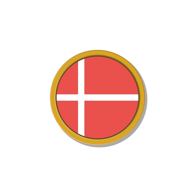 Illustration of Denmark flag Template