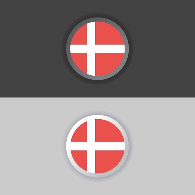 Illustration of Denmark flag Template