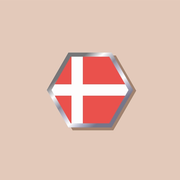 Illustration of Denmark flag Template