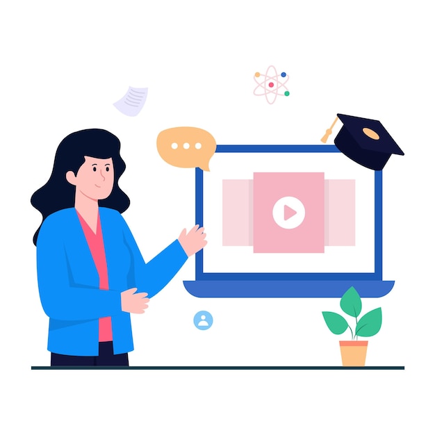 An illustration design of academic video