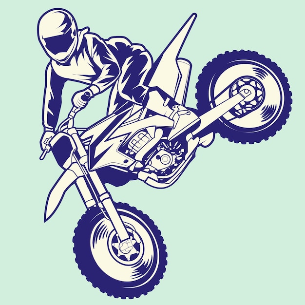 Illustration design graphic of motocross perfect for design