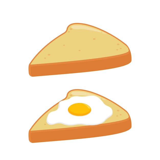 Illustration design of sliced bread with toppings