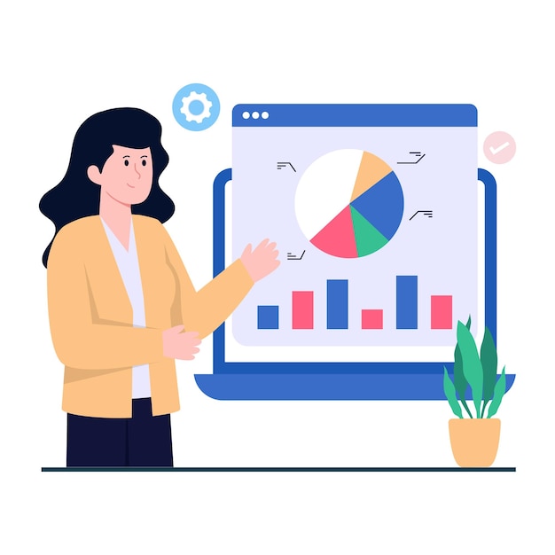 An illustration design of web statistics