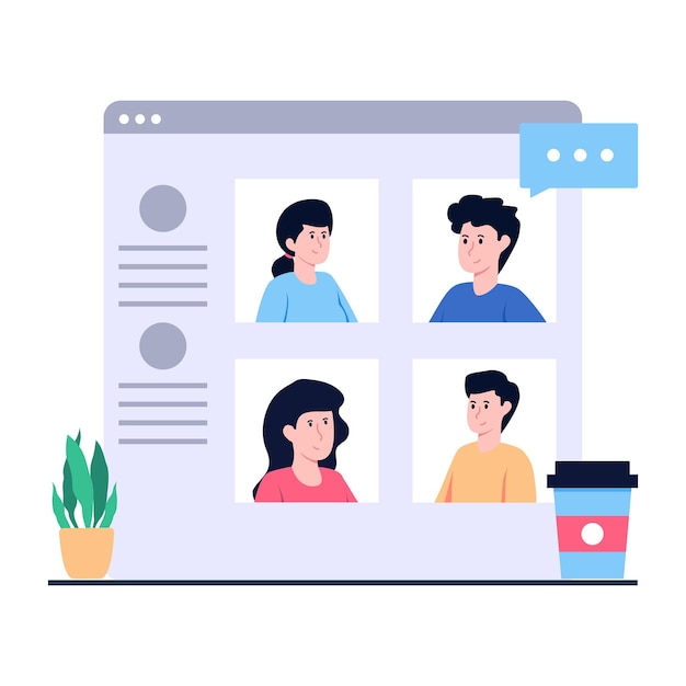 An illustration design of webinar