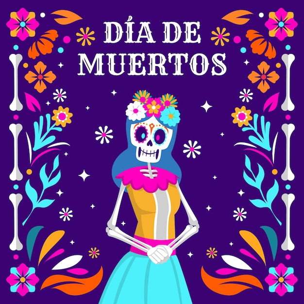 Illustration for dia de muertos holiday