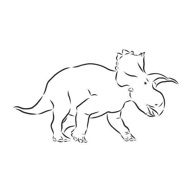 Illustration of Dinosaurs, dinosaur vector sketch illustration