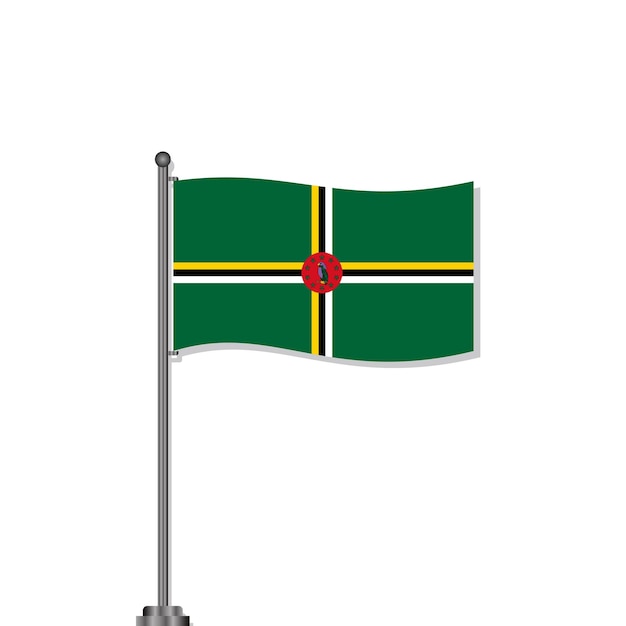 Illustration of Domonica flag Template