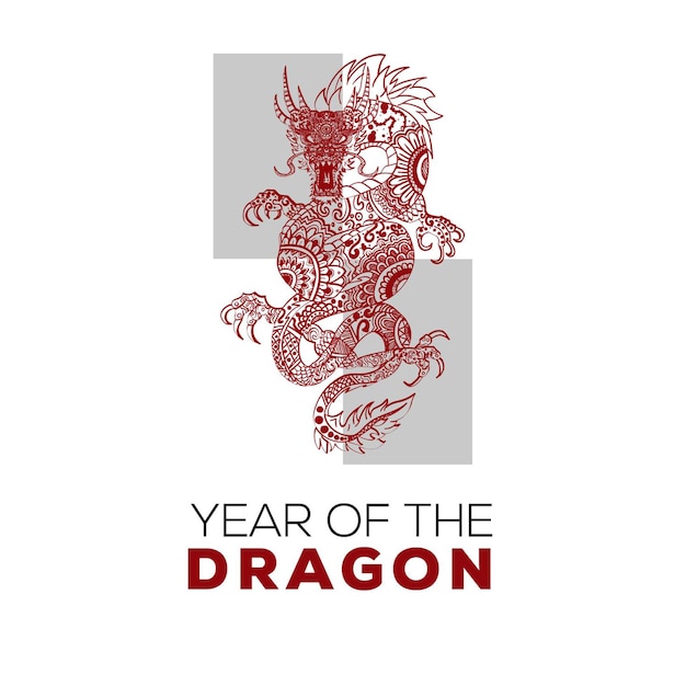 Vector illustration dragon logo