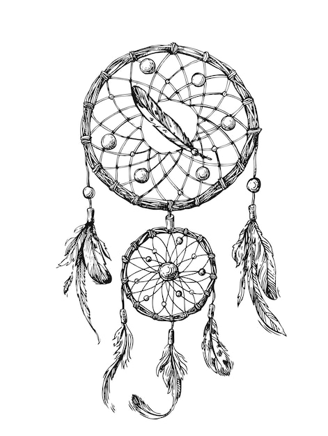 Illustration of dreamcatcher