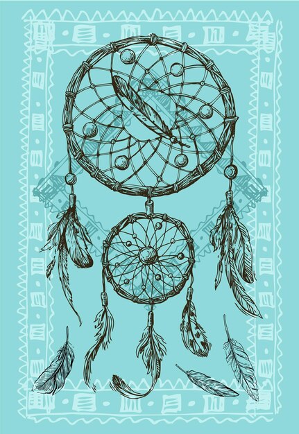 Illustration of dreamcatcher