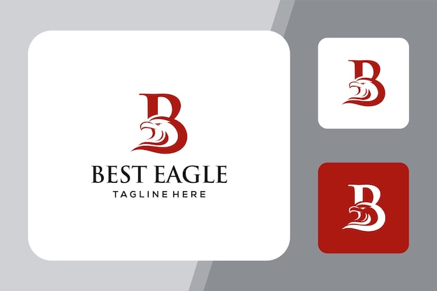 Illustration of Eagle bird with B sign Logo Vector template.