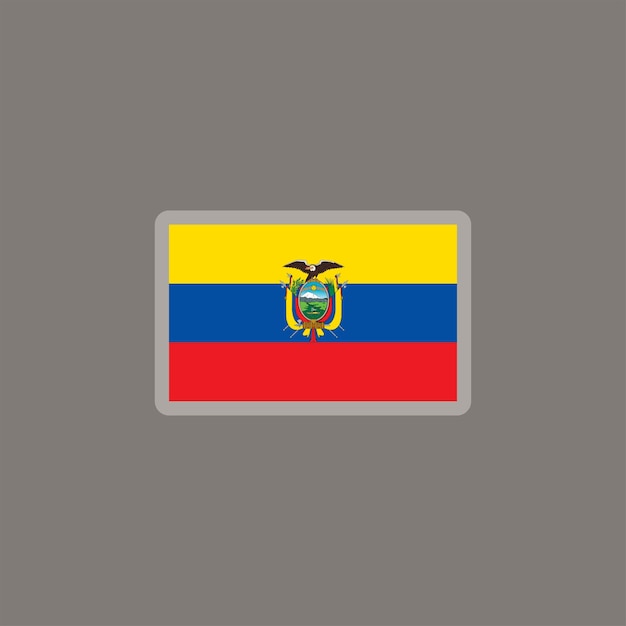 Illustration of Ecuador flag Template