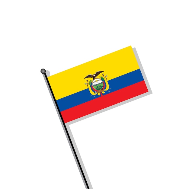 Illustration of Ecuador flag Template