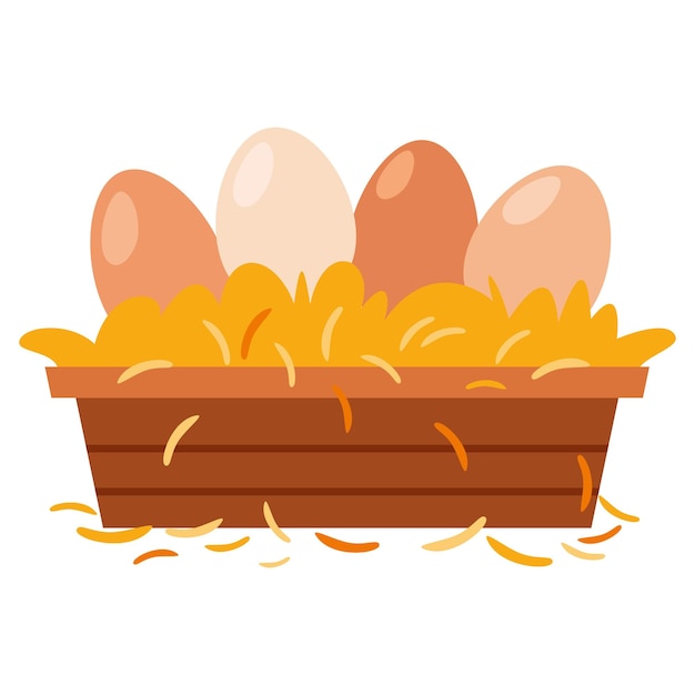 Illustration Of Eggs In Basket