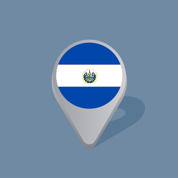 Illustration of El Salvador flag Template