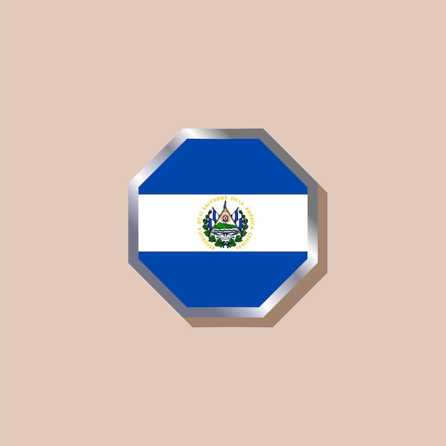 Illustration of El Salvador flag Template