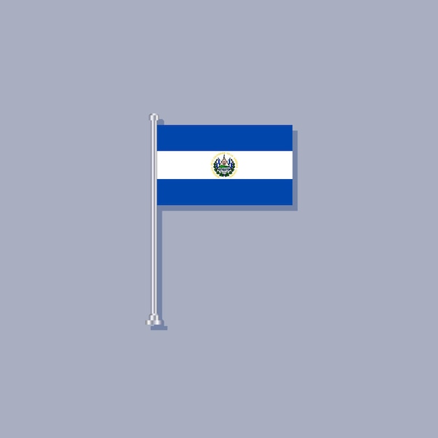 Illustration of El Salvador flag Template