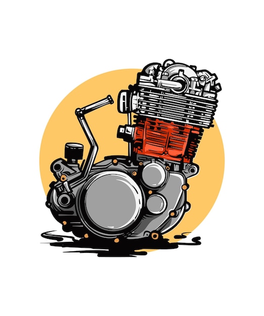 Illustration of an engine block