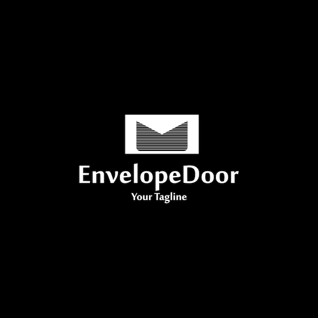 illustration envelope with door shilouette