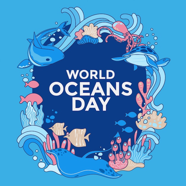  illustration environment ecosystem dedicated to World ocean day