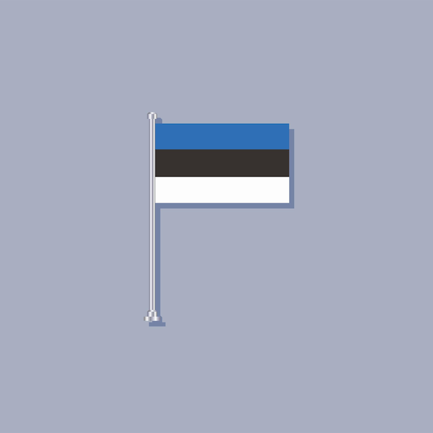 Illustration of Estonia flag Template