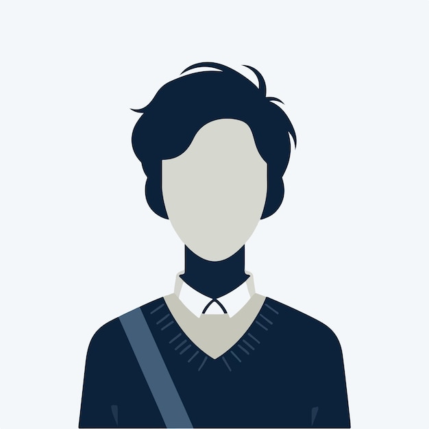 Illustration of a faceless person with a flat design style