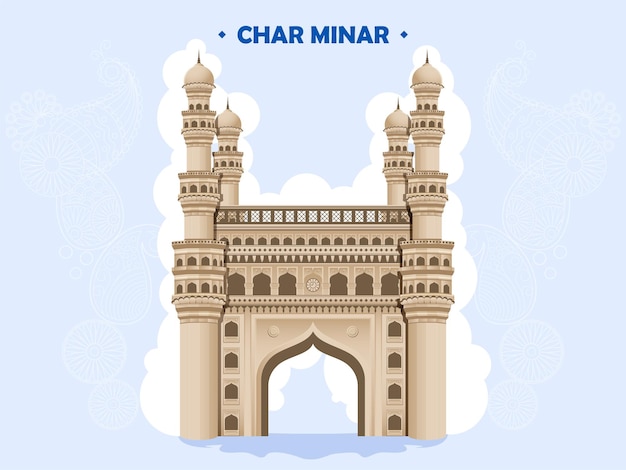 Illustration of Famous Indian monument Charminar