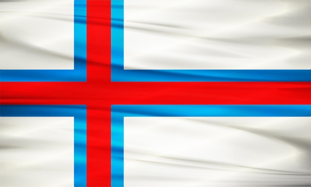 Illustration of Faroe Islands Flag and Editable vector Faroe Islands Country Flag