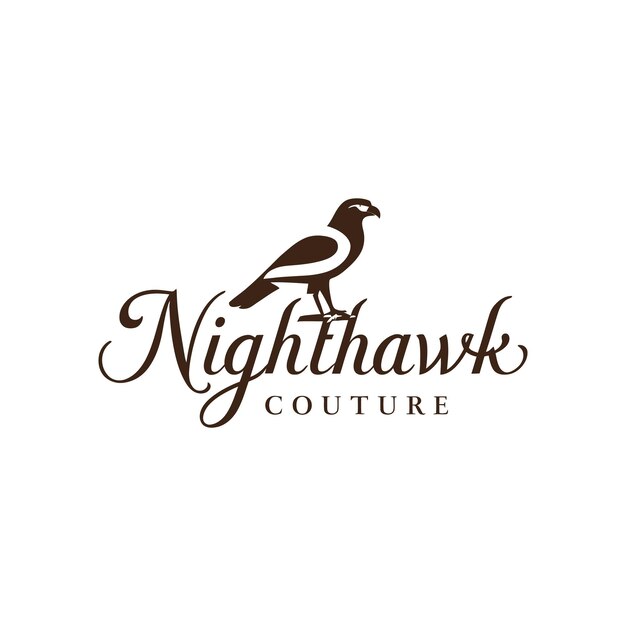 Vector illustration of fashion shop logo named nighthawk