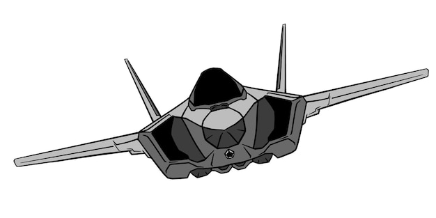 Vector illustration of fighter jet vector