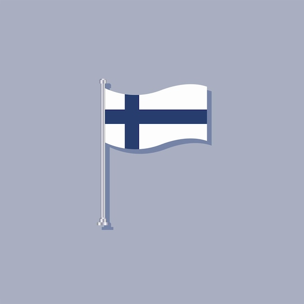 Illustration of Finland flag Template