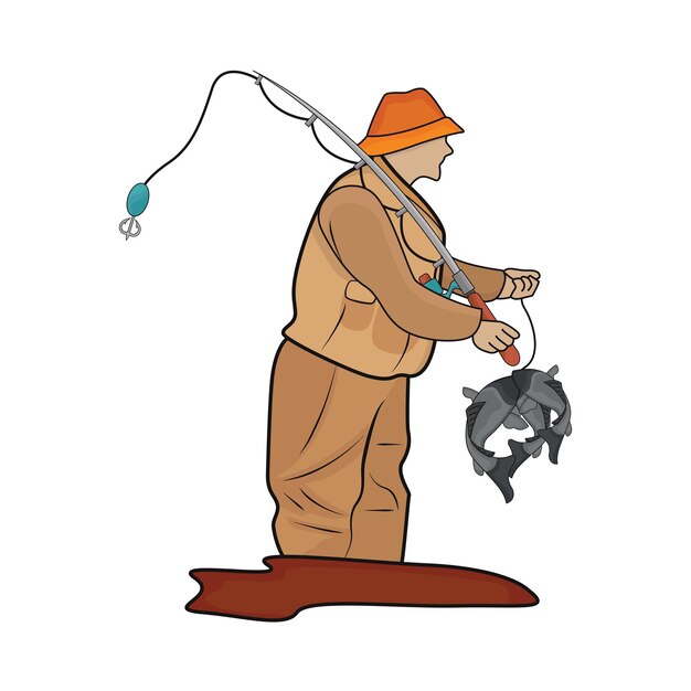 Illustration of fishing