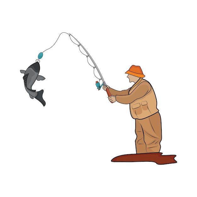 Illustration of fishing