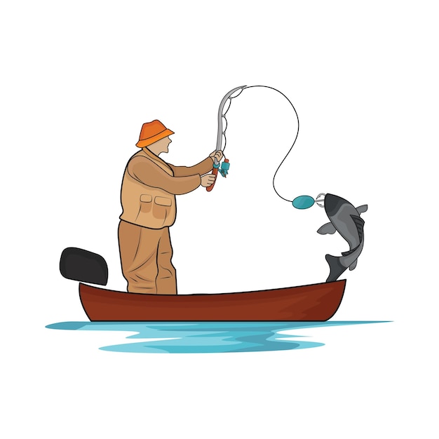 Illustration of fishing