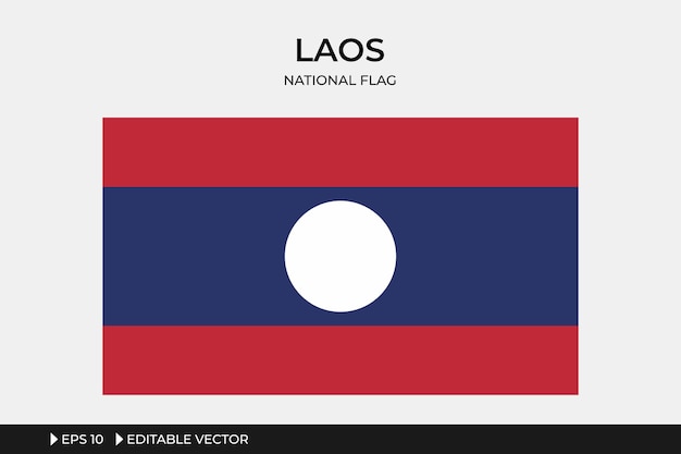 Illustration Flag of Laos