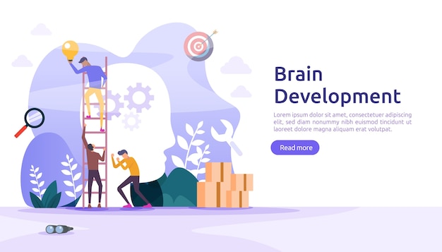 Illustration flat design of thinking creative