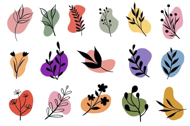 illustration of flat floral for decoration