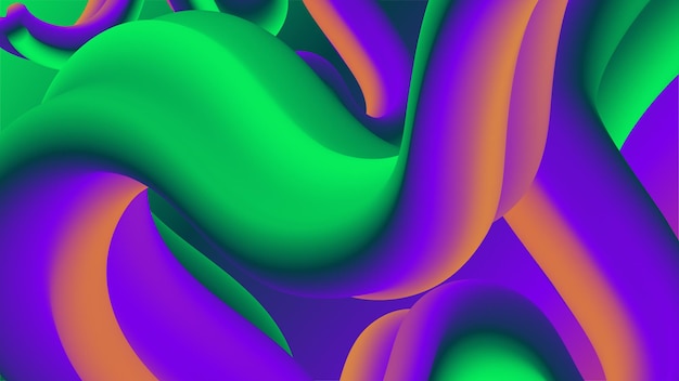 Illustration of a fluid shape design abstract background 3D looks