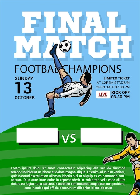 illustration of football poster match