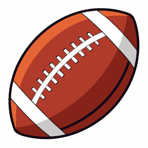 an illustration of a football with a white stripe and a white stripe