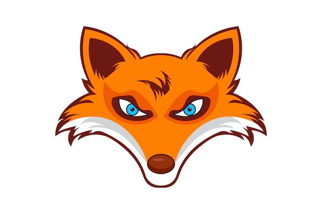 Illustration of a fox vector design white background