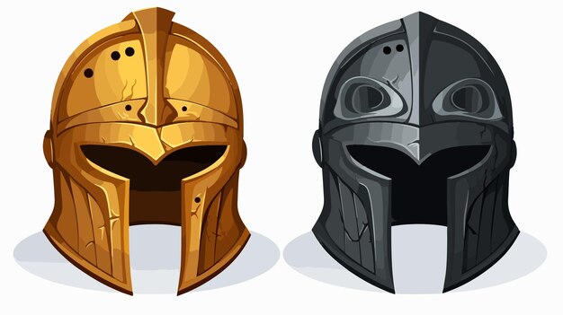 Vector illustration of front on spartan helmet or trojan