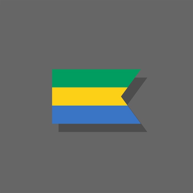 Vector illustration of gabon flag template