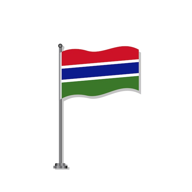 Illustration of Gambia flag Template