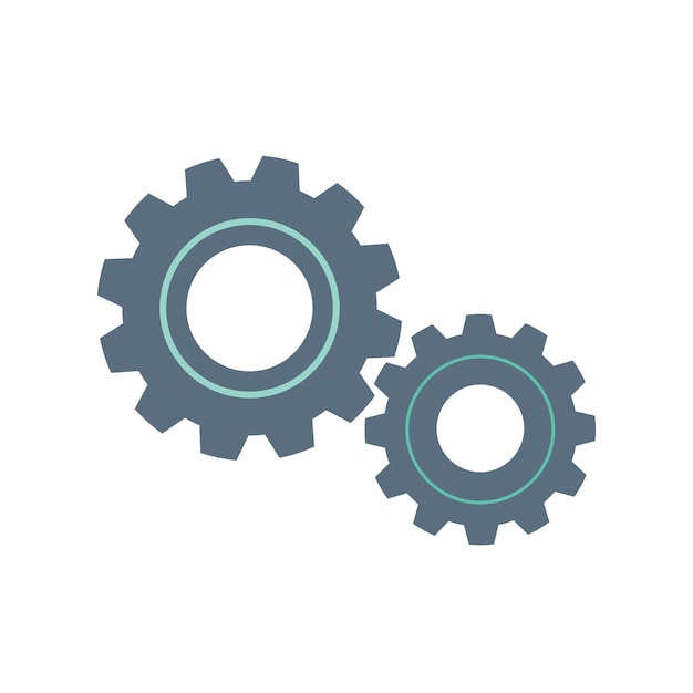 Vector illustration of gear doodle icon