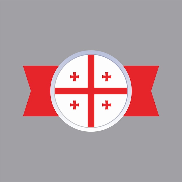 Illustration of Georgia flag Template