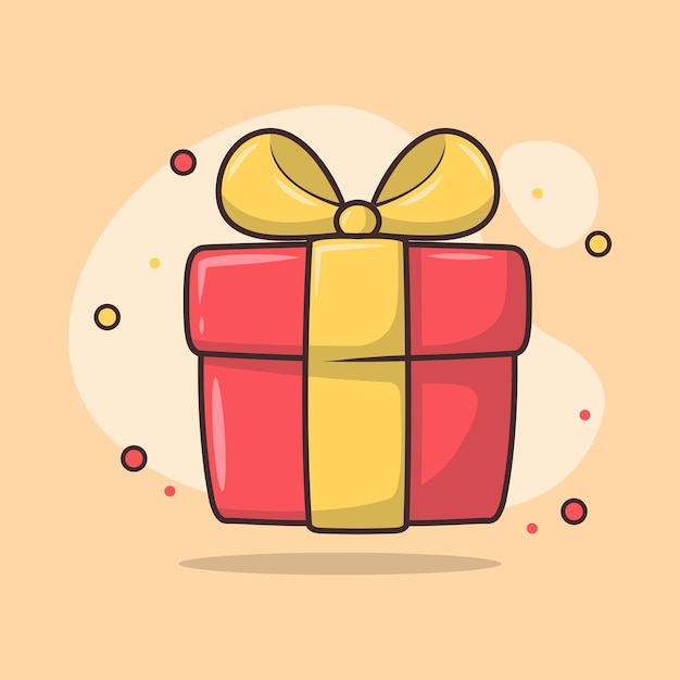 illustration of a gift box wrapped in a ribbon